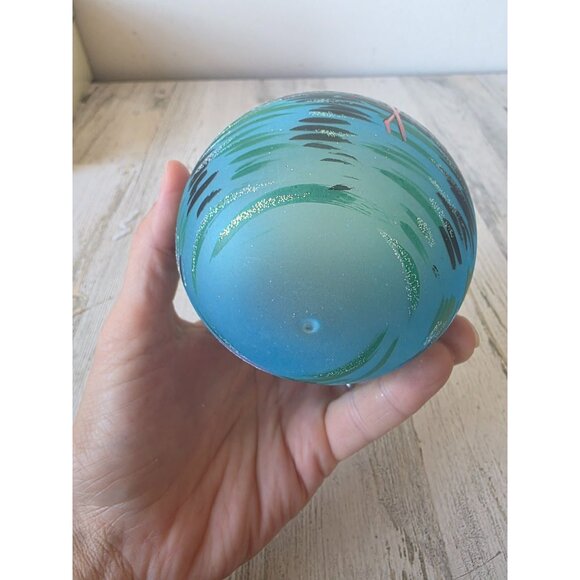 bird flamingo glitter ball ornament remember Xmas Poland tree unique - Picture 9 of 9